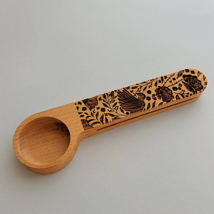 Wood Coffee Scoop & Bag Clip