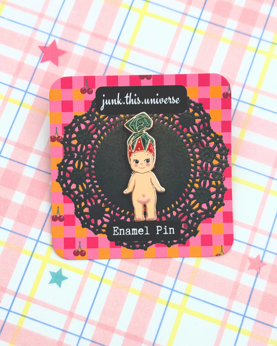 Strawberry Candy Trinket Angel Baby Enamel Pin