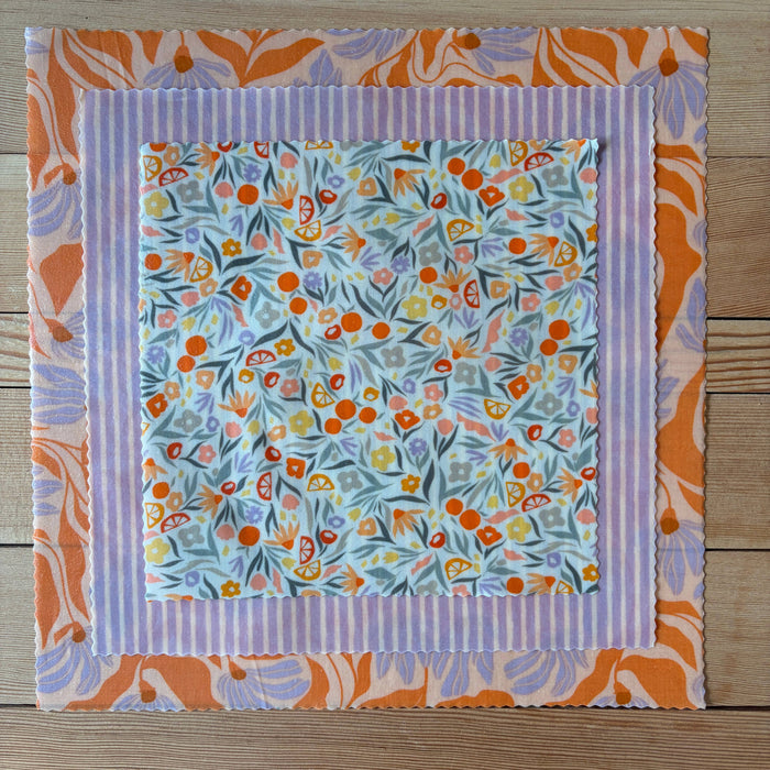 Beeswax Wrap Starter Set - Floral Zest