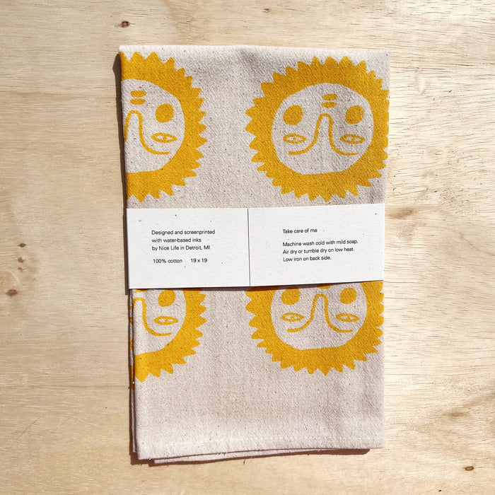 Sun tea towel: Yellow