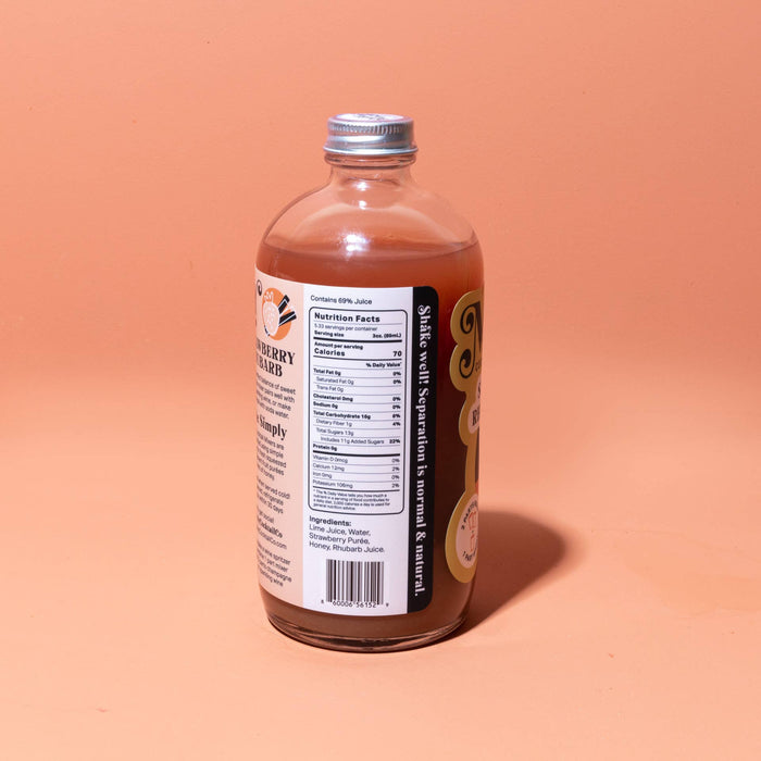 Strawberry Rhubarb Cocktail/Mocktail Beverage Mixer