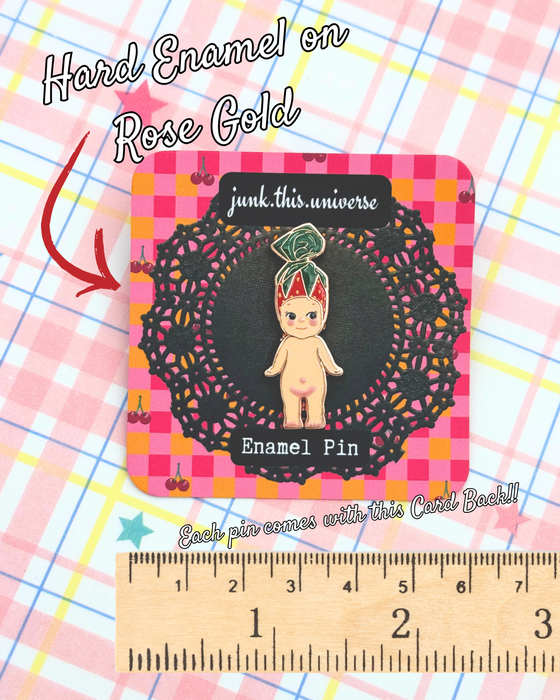 Strawberry Candy Trinket Angel Baby Enamel Pin
