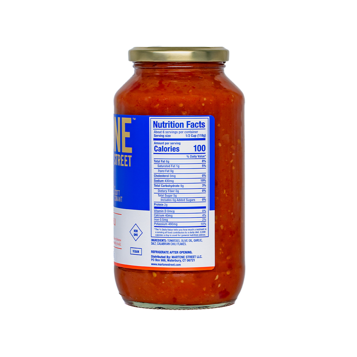 Martone Street Arrabbiata Pasta Sauce | Calabrian Chili & Garlic