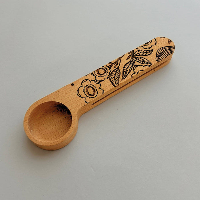 Wood Coffee Scoop & Bag Clip
