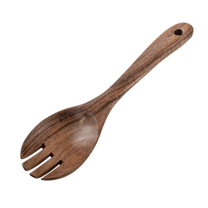 Wood Salad Spoon and Fork: Large Fork
