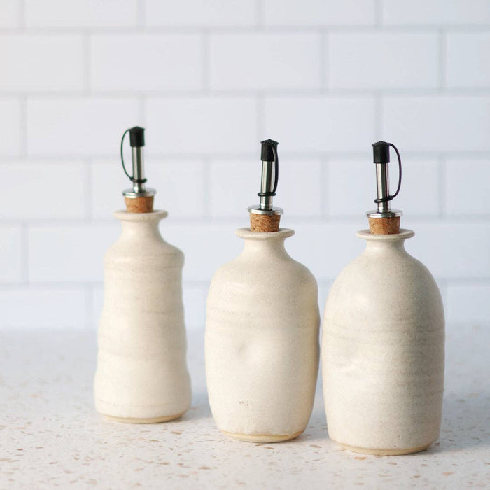 White Olive Oil Cruet