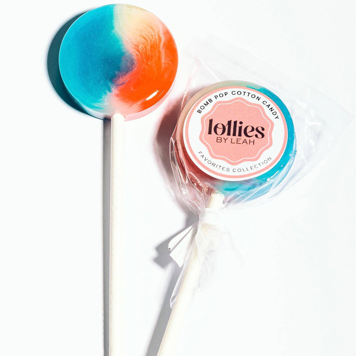 BombPop Cotton Candy Lollipop (Cherry, Blue Razz, Lemonade Cotton Candy)
