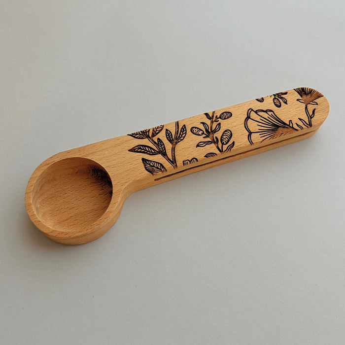 Wood Coffee Scoop & Bag Clip