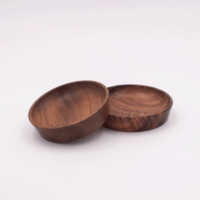 3.5" Walnut Wood Large Condiment Cup