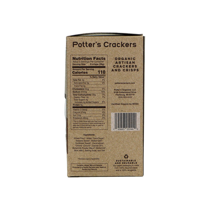 Potter's Crackers Organic Caramelized Onion Crisps