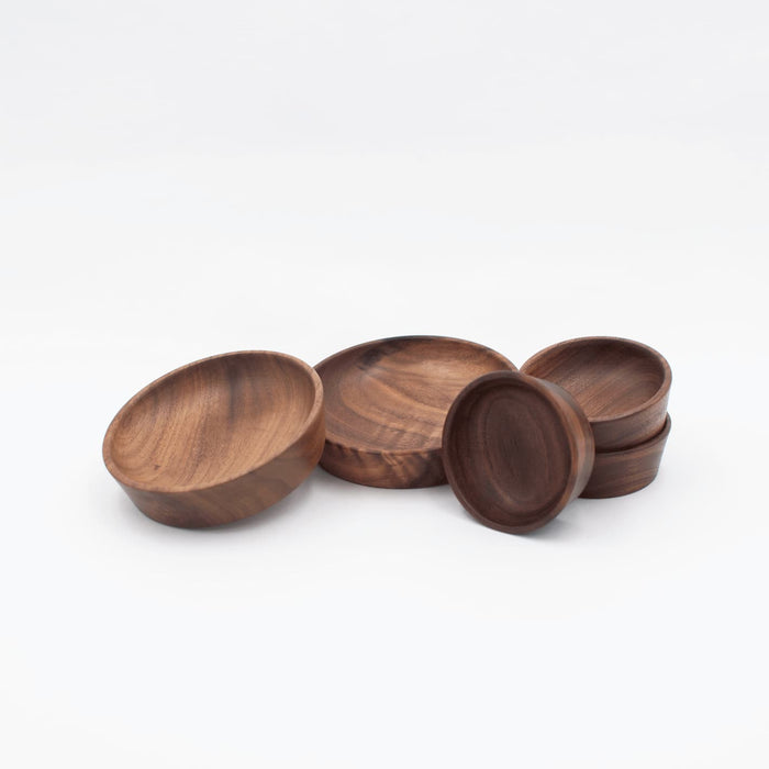 3.5" Walnut Wood Large Condiment Cup